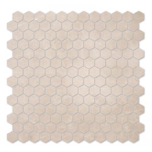 Hexagon Waterjet Mosaic Tile daphne Marble 1