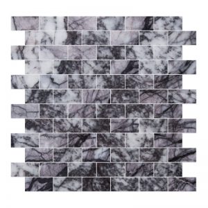 Brick Waterjet Mosaic Tile lilac black Marble Collection