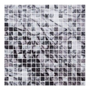 Square Waterjet Mosaic Tile lilac black Marble Collection