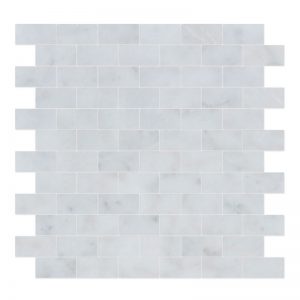 Brick Waterjet Mosaic Tile sky white Marble Collection 1 x 2