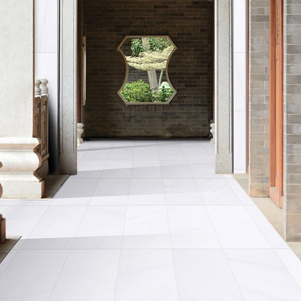 dolomite white marble flooring design