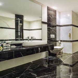 nero marquina marble bathroom countertops