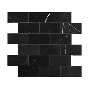brick mosaic tile nero marquina marble
